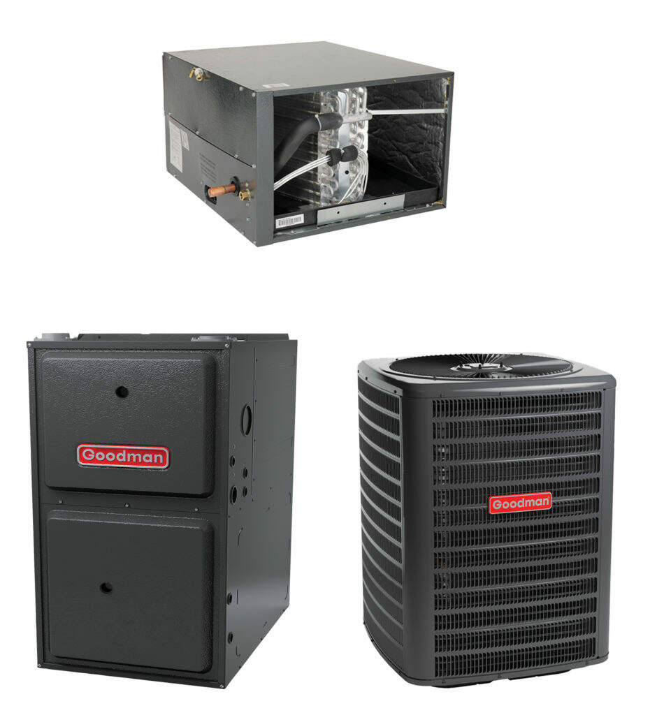 5 Ton 14 SEER2 80% 120 kbtu Horizontal Goodman AC Gas