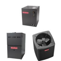 2.5 Ton Goodman 14.5 SEER2 80% AFUE 60K BTU UPFLOW Gas Furnace GM9S800603BN & GSXN403010 & CAPFA3626B6
