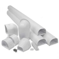 Fortress Lineset Covers 4.5" 12' Wall Line Cover Kit White